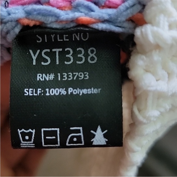 POL Womens High Collar Half Zip Oversized Color
Block Sweater Pink Black Sz M - Picture 11 of 12